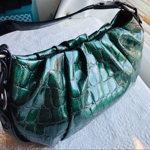 Simply Vera Wang Patent Emerald Bag Purse